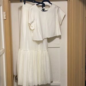 White 2piece maxi set